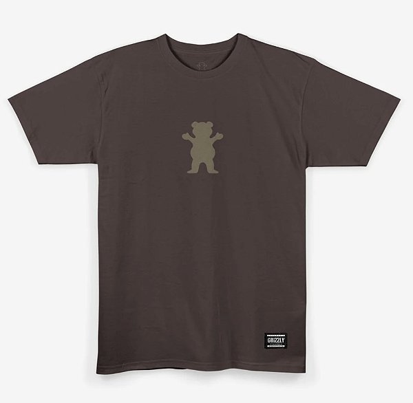 Camiseta Grizzly Back Script Logo Brown