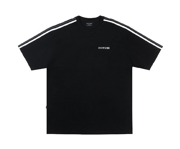 Camiseta Disturb Stripe Logo Black