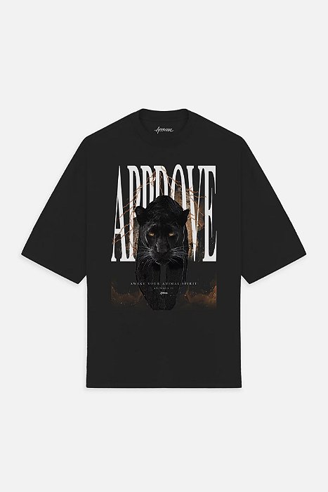 Camiseta Approve Oversized Animals II Tigre Black