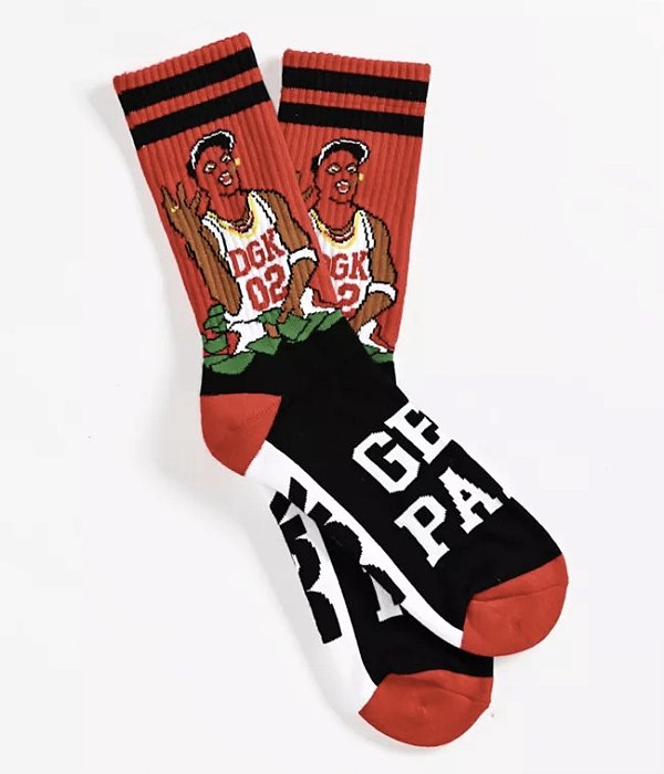 Meia DGK Pay Day Crew Socks Multi Colors