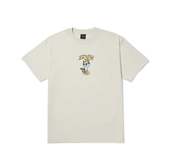 Camiseta HUF Bad Cat Tee Off White