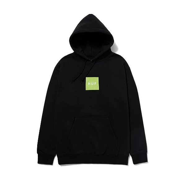 Moletom HUF Set Box Logo Pullover Preto