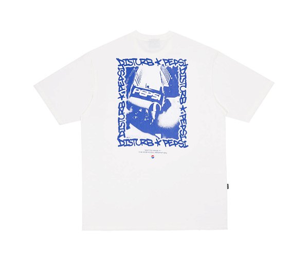 Camiseta Disturb x Pepsi Drinking City Tee in Off White