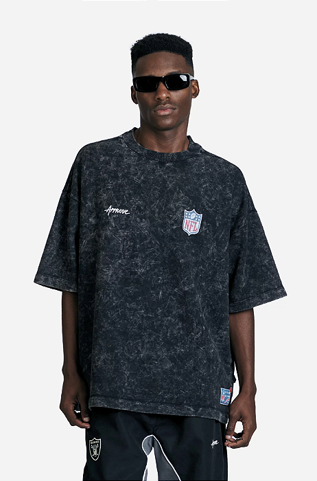 Camiseta Approve x NFL Oversized Football Black