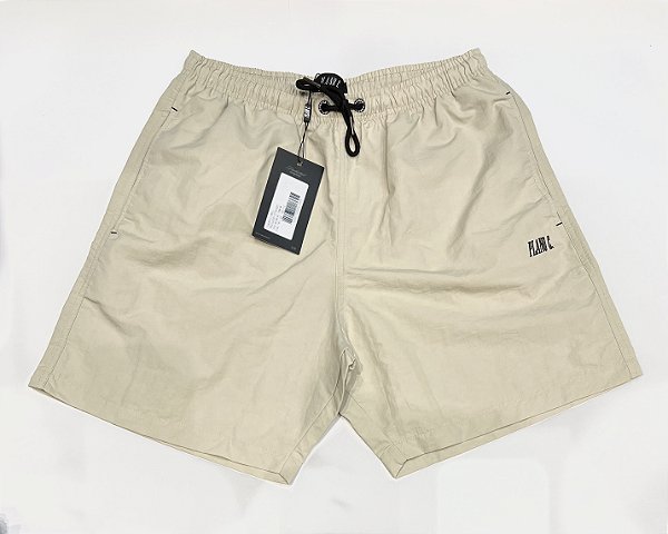 Shorts PLANO C Logo Reduzido Bege