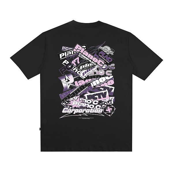 Camiseta Plano C Stickers Black