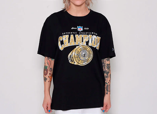 Camiseta Champion Golden Ring Silk 5C Black