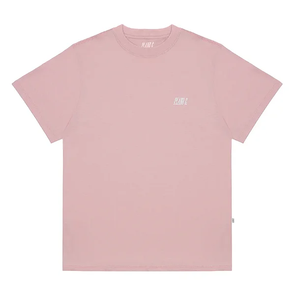 Camiseta Plano C Logo Rosa Tea