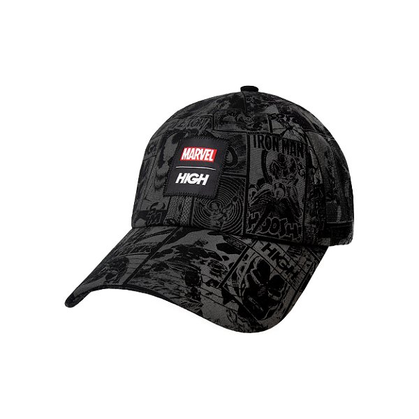 Boné HIGH X MARVEL 6 Panel HQ Black