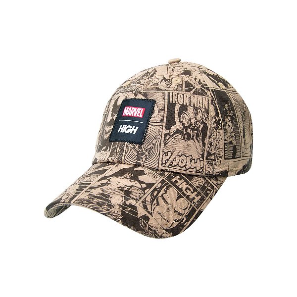 Boné HIGH X MARVEL 6 Panel HQ Brown