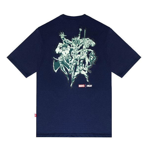 Camiseta HIGH X MARVEL Tee Squad Navy