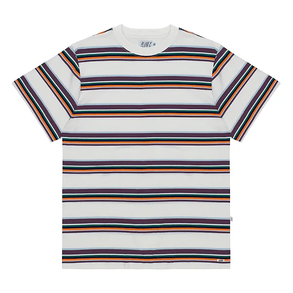 Camiseta Plano C Listrada Mini Logo White