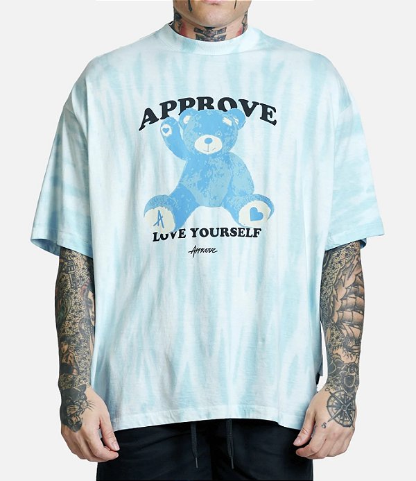 Camiseta Approve Huge Oversized Hi Bear Blue