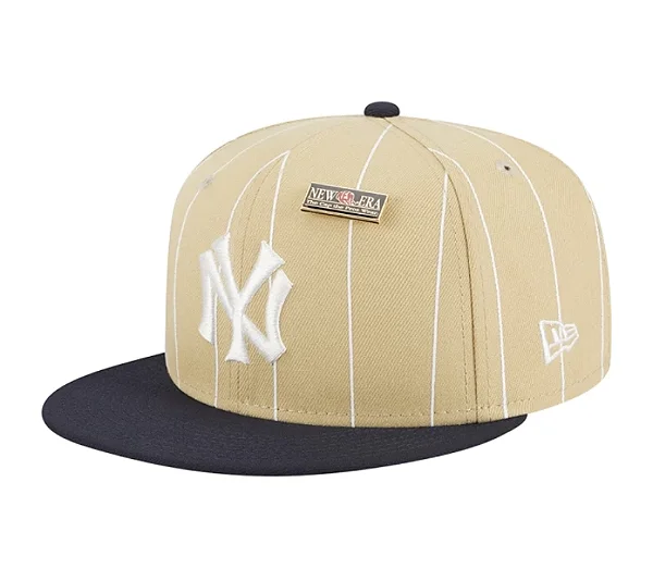 Boné New Era 59fifty MLB New York Yankees Striped Pin Beige