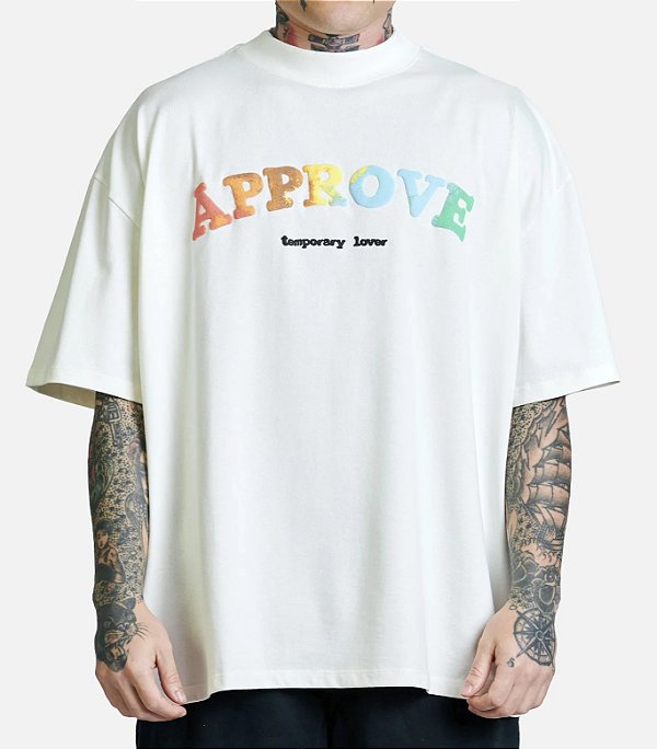 Camiseta Approve Huge Oversized New Rainbow Off White