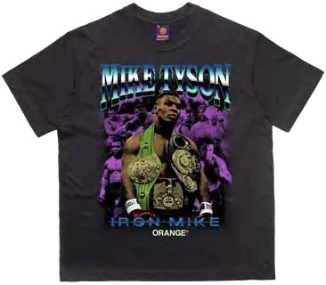 Camiseta ORANGE Vintage Tyson Black