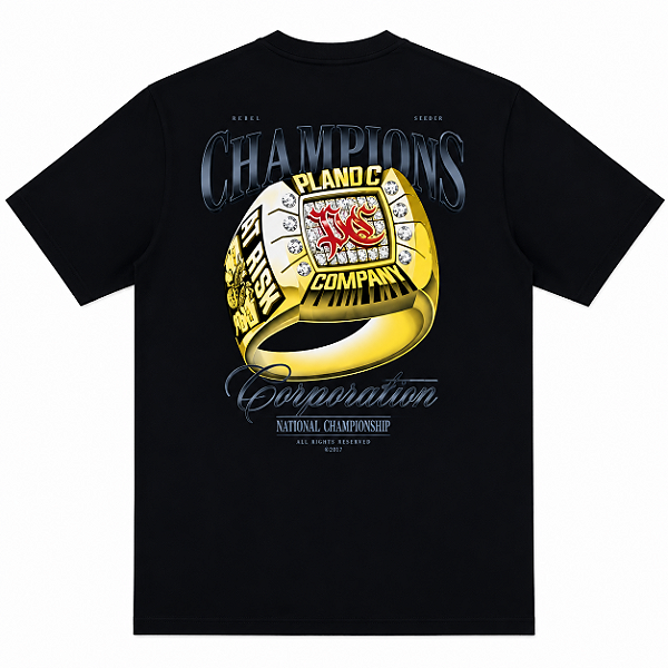 Camiseta Plano C Champions Ring Black