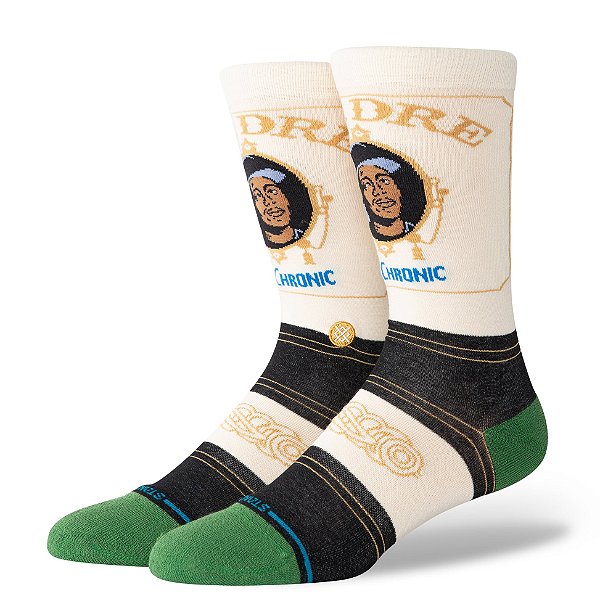 Meia Stance The Chronic Crew Socks Black