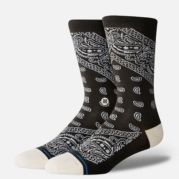 Meia Stance Barrio Crew Socks Black