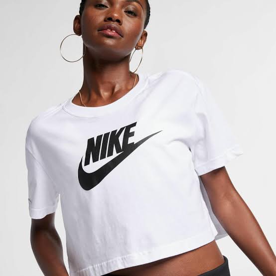 Cropped Nike Essential Icon Tee White