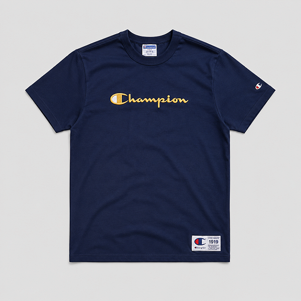 Camiseta Champion Heritage Script 30 Colors Athletic Navy