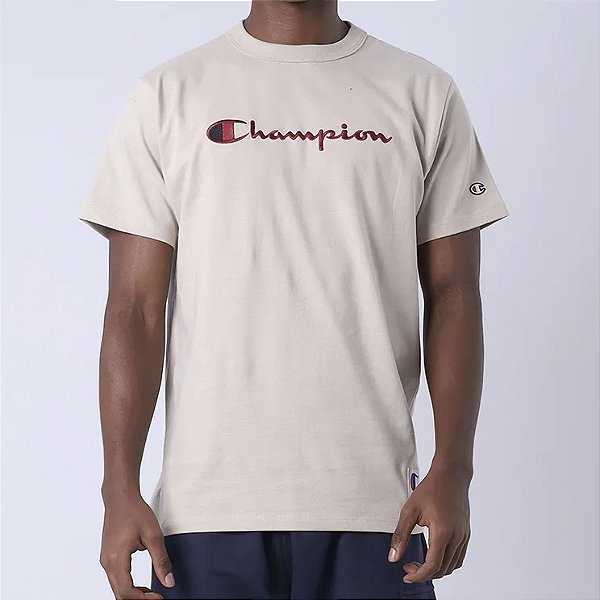 Camiseta Champion Heritage Script 30 Colors Autumn Bege