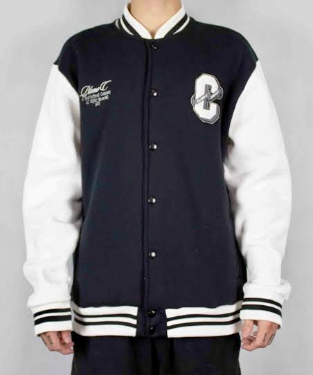 Jaqueta Plano C Bomber College Black & White