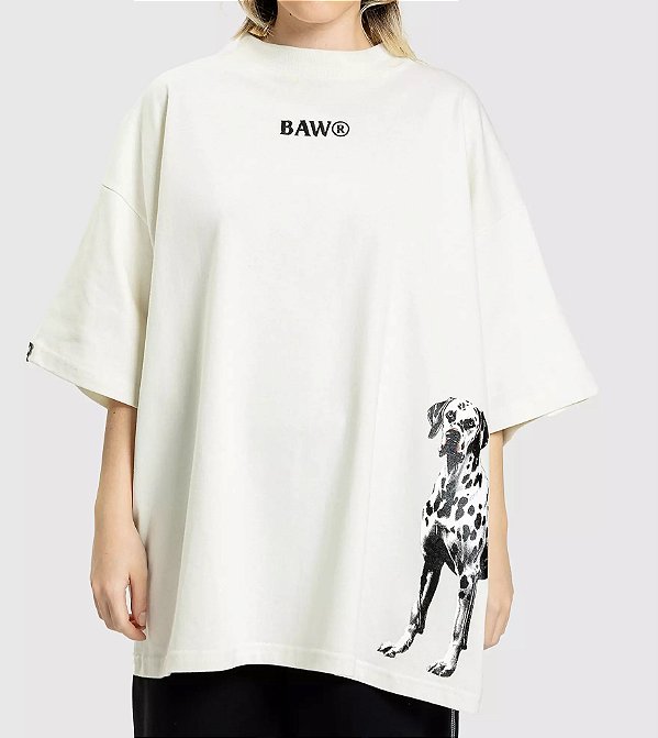 Camiseta Baw New Over Hiden Icon Classy Off White
