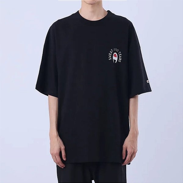 Camiseta Champion Oversized Sweat and Tears Black