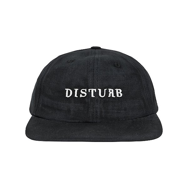 Boné Disturb 6 Panel Logo Washed in Black