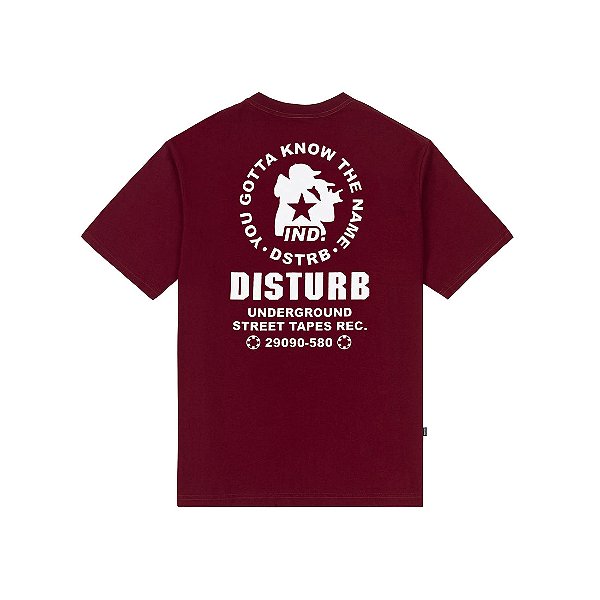 Camiseta Disturb Street Tapes in Burgundy