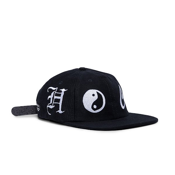 Boné Hocks 6 Panel Equilíbrio Strapback Black