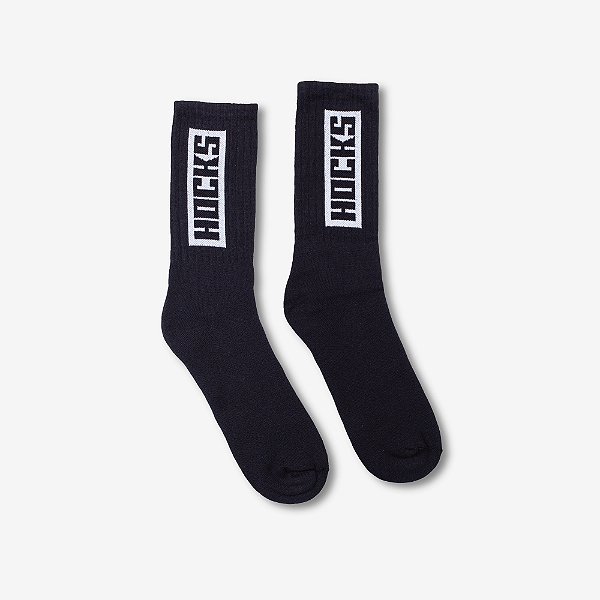 Meia Hocks Cano Médio Box Logo Preta