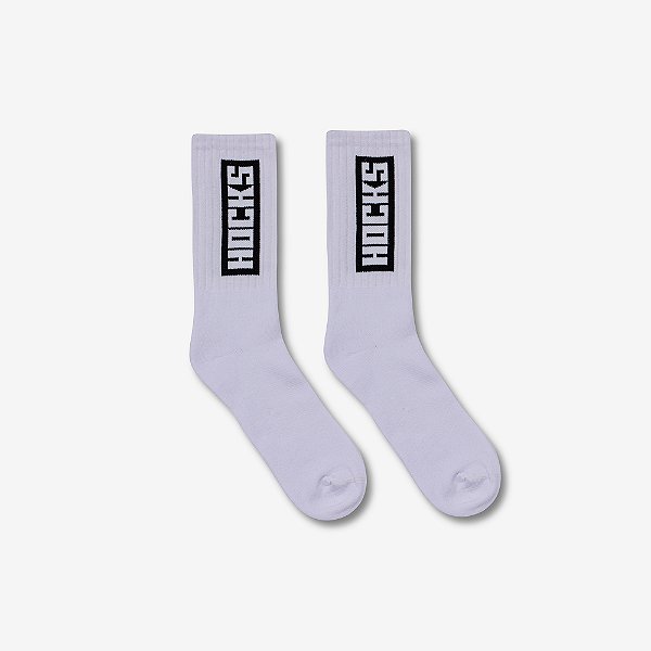 Meia Hocks Cano Médio Box Logo Branco