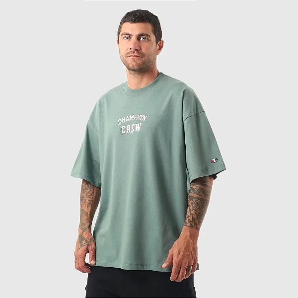 Camiseta Champion Oversized Crew Nature Green