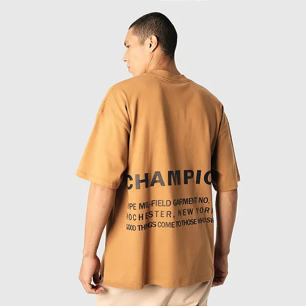 Camiseta Champion Oversized Rochester NY Briefly Brown