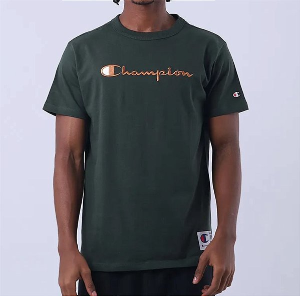 Camiseta Champion Heritage Script 30 Colors Ground Green