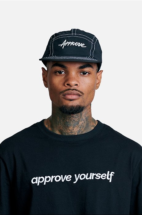 Boné Approve 5 Panel Only Black
