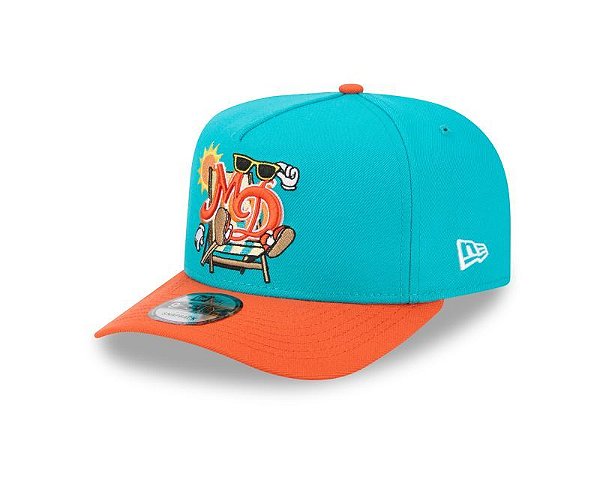 Boné New Era 9FITY NFL Miami Dolphins Cartoon A-Frame Acqua