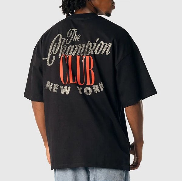 Camiseta Champion Oversized Club NY Black