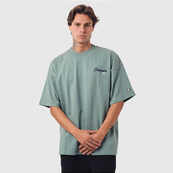 Camiseta Champion Oversized Club NY Nurture Green