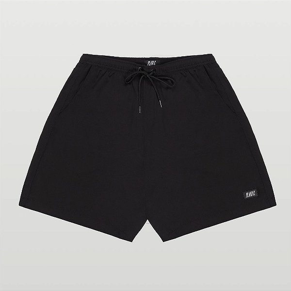 Shorts PLANO C Logo Patch Preto