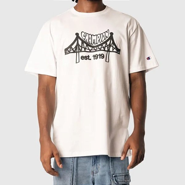 Camiseta Champion MC NYC Off White