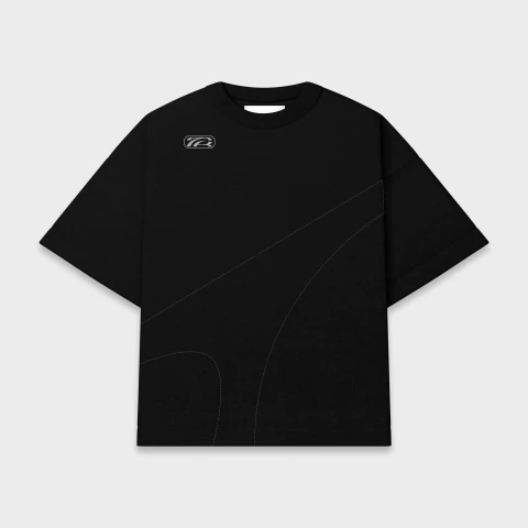 Camiseta Take-Off Overlay Black Boxy Tee
