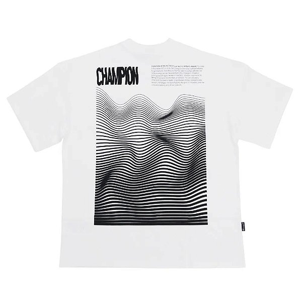 Camiseta Champion Oversized Lines Off White