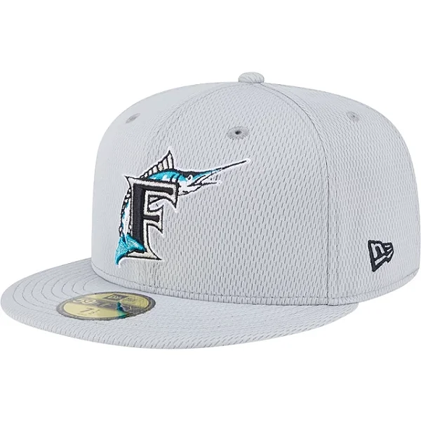 Boné New Era 59FIFTY MLB Florida Marlins Fitted Clubhouse 2025 Grey