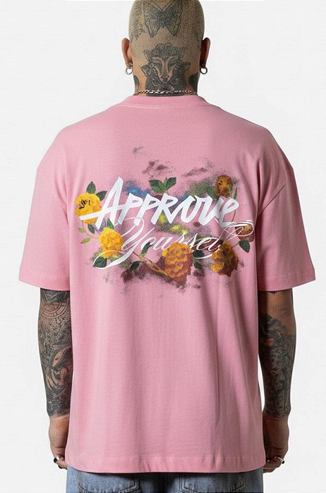 Camiseta Approve Core Miami Flowers Rosa
