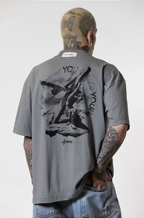 Camiseta Approve Huge Savior Grey