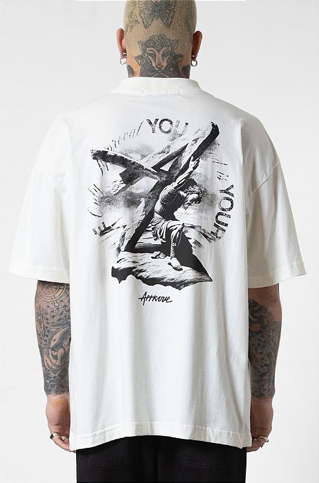 Camiseta Approve Huge Savior Off White