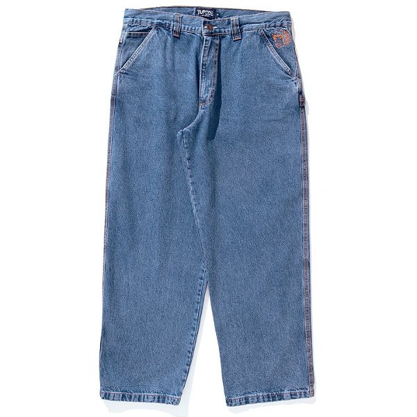 Calça TUPODE Baggy Washed Jeans Blue